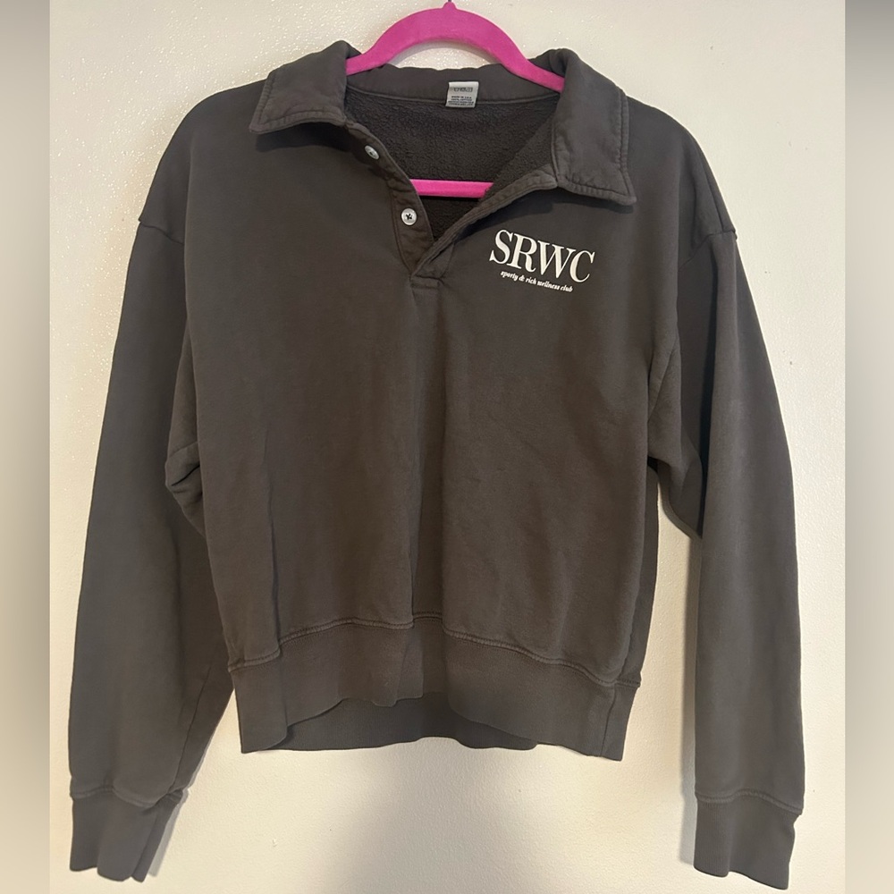 sporty & rich upper east side cotton polo sweatshirt